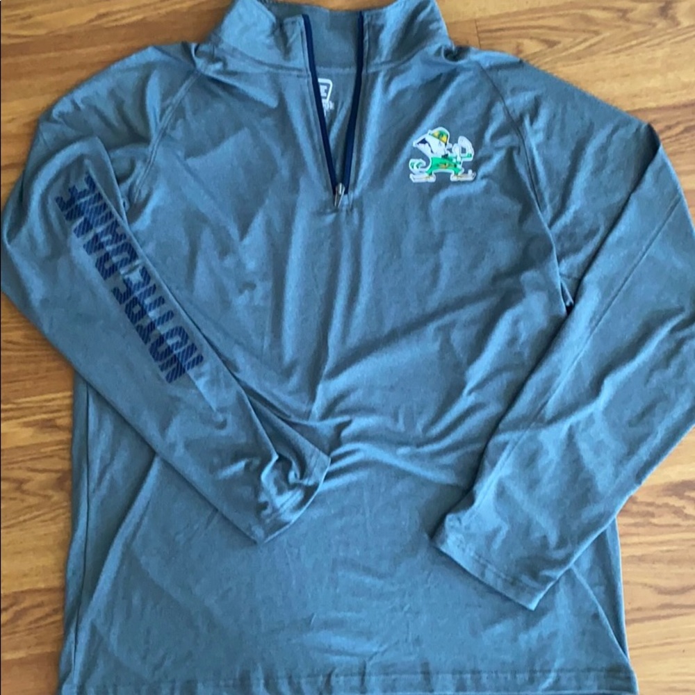 Men’s New Notre Dame XL  1/4 zip L/S